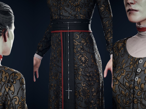 Victorian woman 3D Model