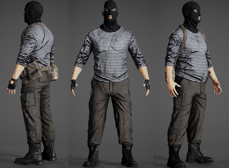 Bandit 3D Model .c4d .max .obj .3ds .fbx .stl .blend 