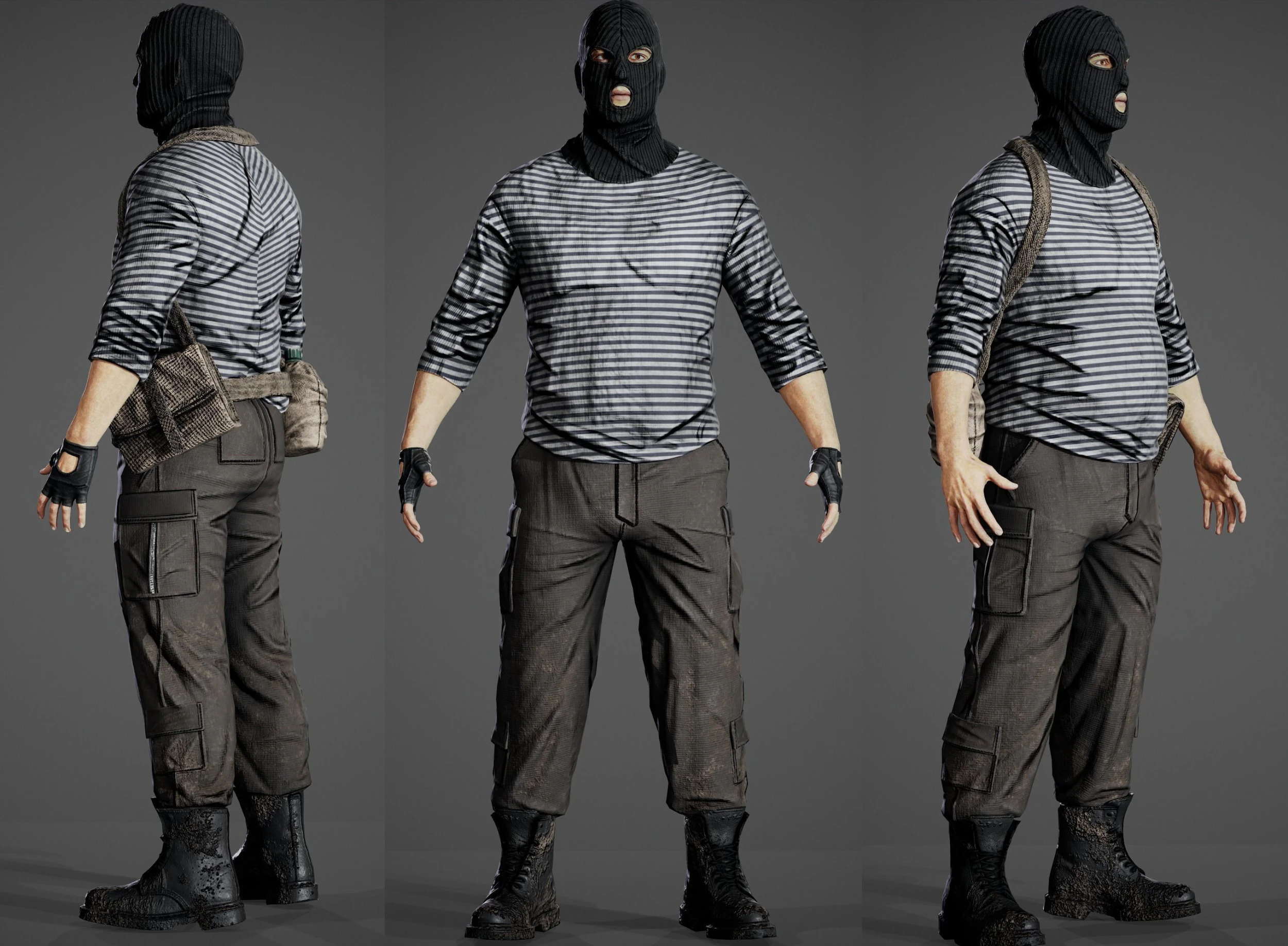Bandit 3D Model .c4d .max .obj .3ds .fbx .stl .blend 