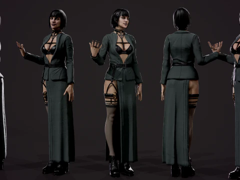 Vampire girl 3D Model