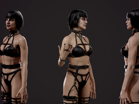 Vampire girl 3D Model