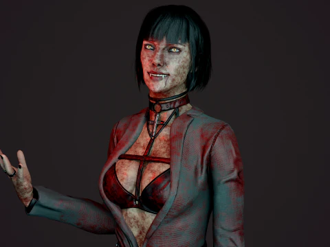 Vampire girl 3D Model