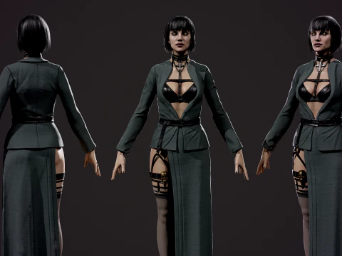 Vampire girl 3D Model
