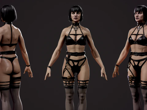 Vampire girl 3D Model