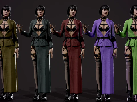 Vampire girl 3D Model