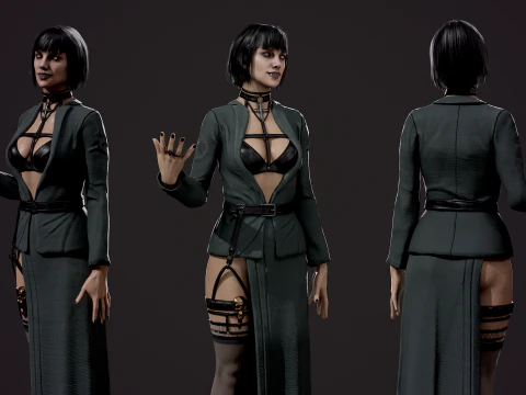 Vampire girl 3D Model
