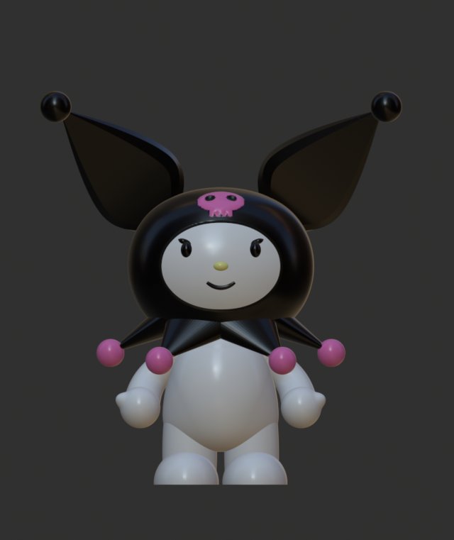 Kuromi 3Dプリントモデル .c4d .max .obj .3ds .fbx .stl .blend