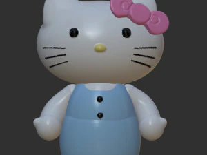 Hello Kitty in dress 3D Print Model