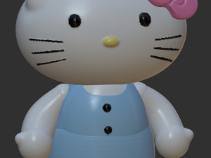 Hello Kitty in dress 3D Print Model