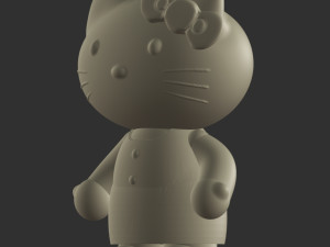 Hello Kitty in dress 3D Print Model