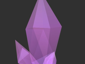 Lowpolygonal amethyst Model 3D