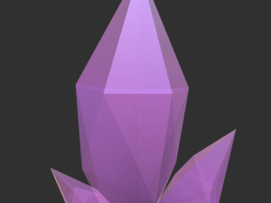 Lowpolygonal amethyst Model 3D