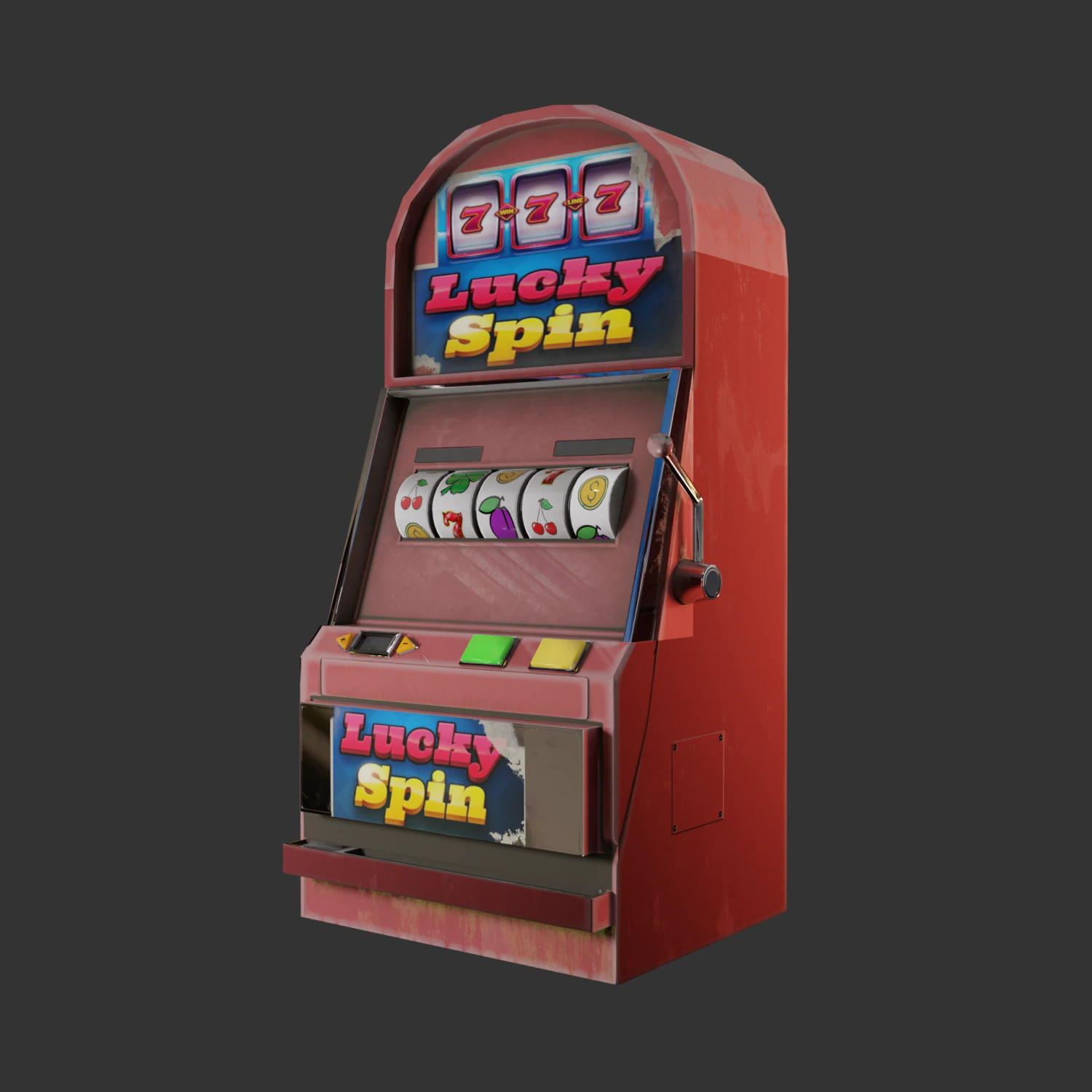 Slot machine 3D Model .c4d .max .obj .3ds .fbx .stl .blend 