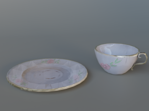Plate and cup Modelo 3D