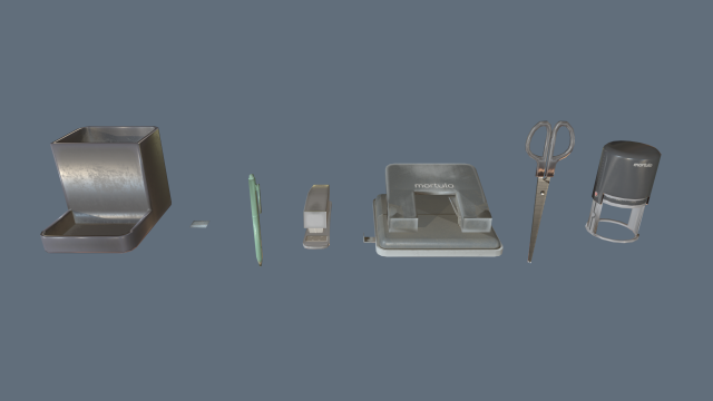 Stationery pack Modello 3D .c4d .max .obj .3ds .fbx .stl .blend 