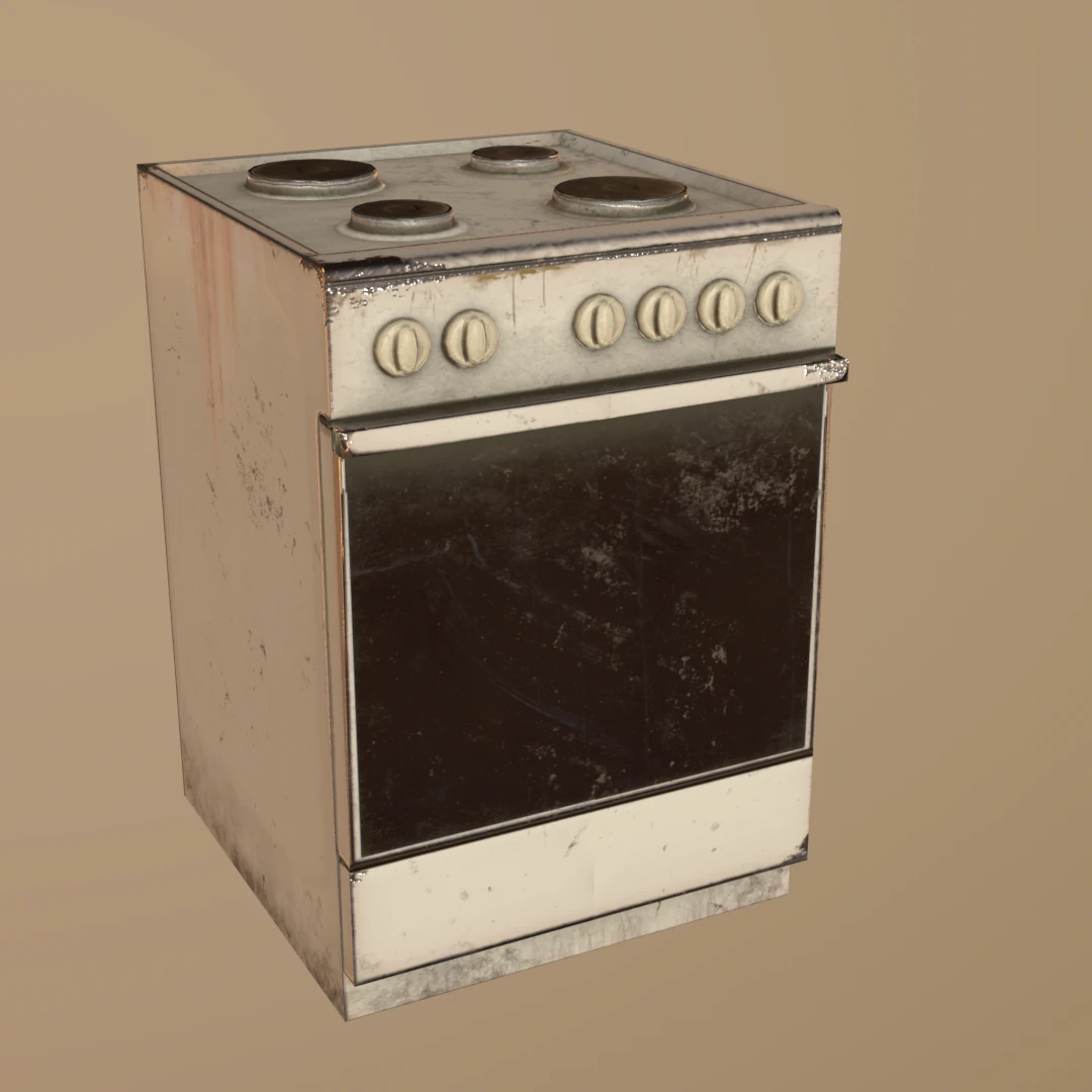 Stove 3D Model .c4d .max .obj .3ds .fbx .stl .blend 