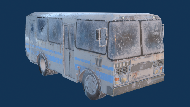 Bus PAZ 32053 Model 3D .c4d .max .obj .3ds .fbx .stl .blend