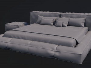 Soft jersey bed 2600x2500 3D 模型