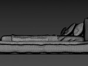 Soft jersey bed 2600x2500 3D Model