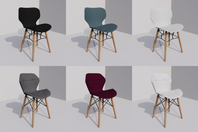 Chair Miron PLUS Chair Crown wood 3D Model .c4d .max .obj .3ds .fbx .stl .blend 