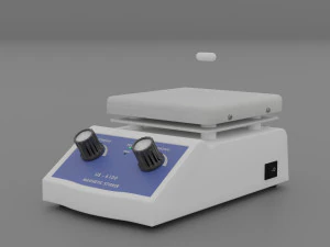 Agitador magnético ULab US-6120 Modelo 3D