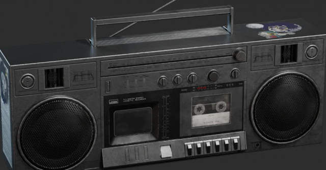Boombox 3D Model .c4d .max .obj .3ds .fbx .stl .blend 