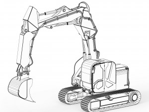 JCB Excavator 3Dモデル
