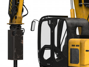 JCB Excavator Breaker Hammer Modelo 3D