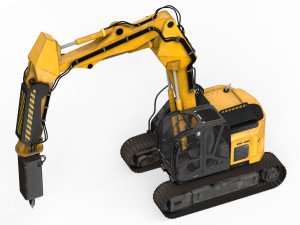JCB Excavator Breaker Hammer Modelo 3D