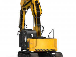 JCB Excavator Breaker Hammer 3D Model