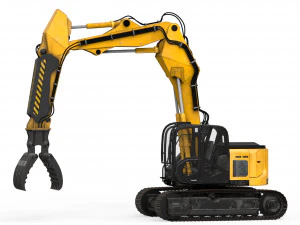 JCB Claw Excavator 3D Model