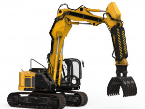 JCB Claw Excavator Model 3D