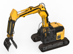 JCB Claw Excavator Model 3D