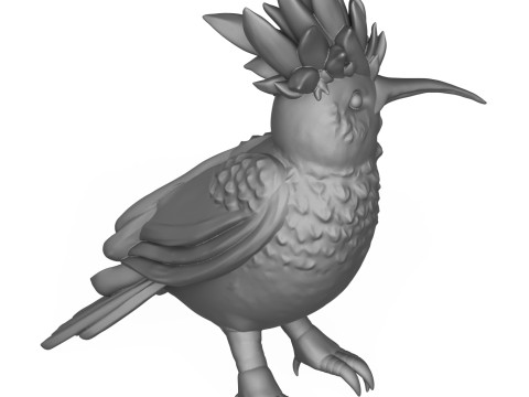 Eurasian Hoopoe Bird Modello di stampa 3D