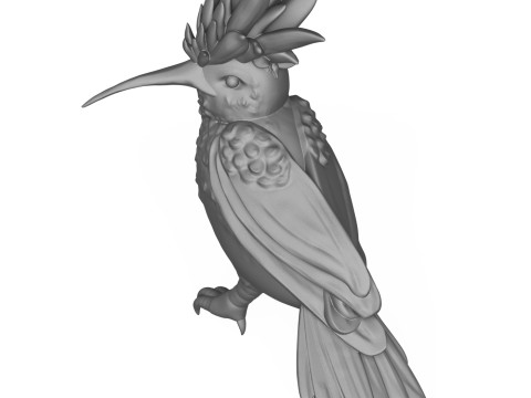 Eurasian Hoopoe Bird Modello di stampa 3D