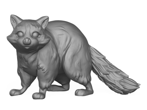 Racoon 3D Print Model