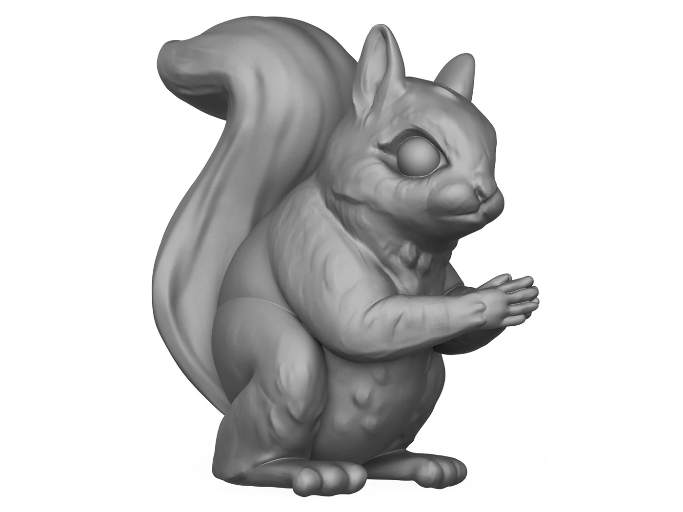 Squirrel 3D Print Model .c4d .max .obj .3ds .fbx .stl .blend