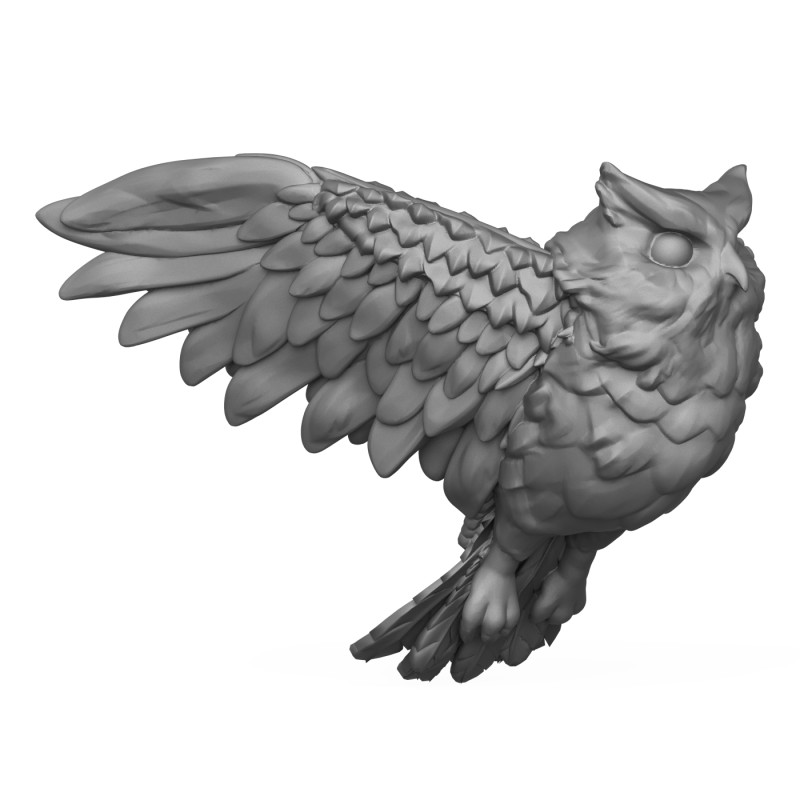Owl Bird Modèles 3D en vedette .c4d .max .obj .3ds .fbx .stl .blend 