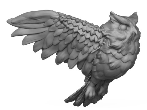Owl Bird 3Dプリントモデル