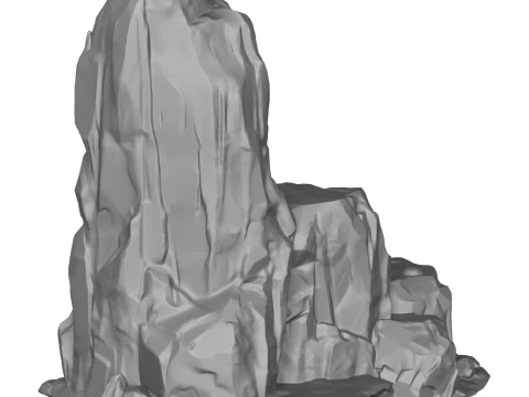 Rock Cliff 01 3D Print Model