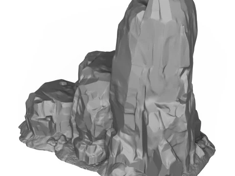 Rock Cliff 01 3D Print Model