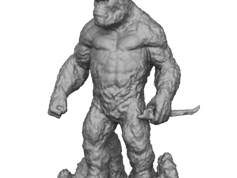 Giant King Kong Statue 3D Print Model 3D 打印模型