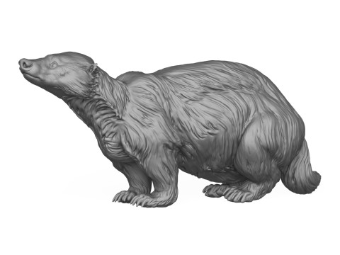 Wild Badger Animal 3D Print Model 3D Принт Модель
