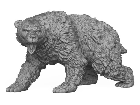Wild Polar Bear 3D Print Model Model do druku 3D