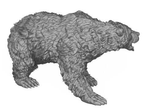 Wild Polar Bear 3D Print Model 3D Print Model