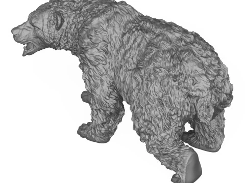 Wild Polar Bear 3D Print Model 3D Print Model