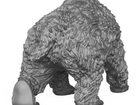 Wild Polar Bear 3D Print Model 3D Baskı Modeli