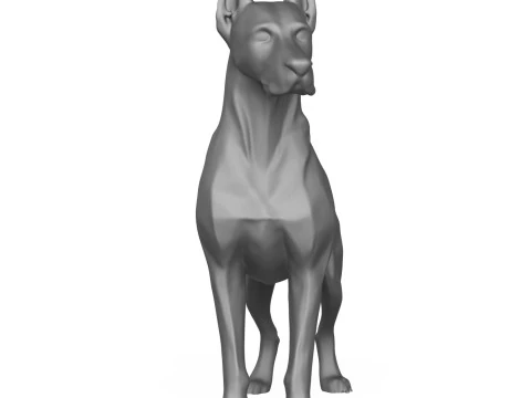 Doberman Dog 3D Print Model 3D Print Model