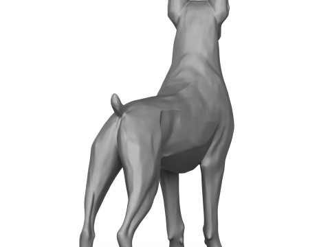 Doberman Dog 3D Print Model Modelo de impresión 3D