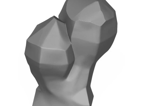 Couple Head Statue 3D Print Model 3D Print Model